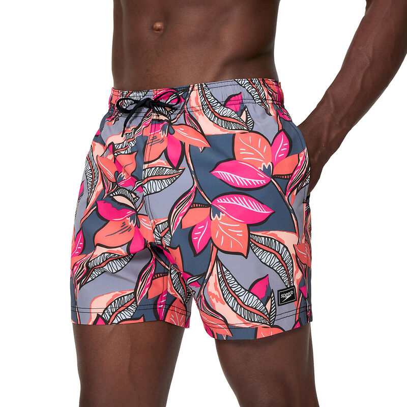 Mens Print Redondo Edge Volley 16" Watershort, Trop Coral, hi-res image number 5