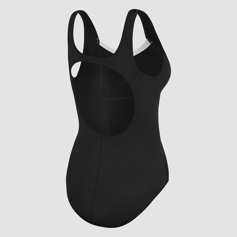 Womens Contour Motion One Piece, Black/White, hi-res image number 4