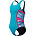 Junior Girls Hyperboom Splice Muscleback One Piece, Mayan Blue/Margarita Pink, swatch