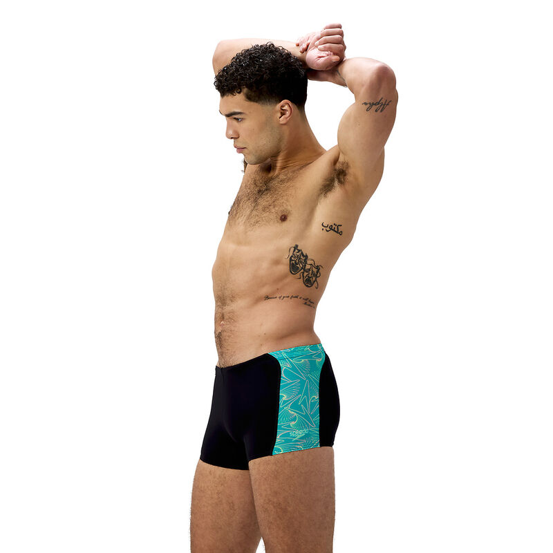 Mens HyperBoom Panel Aquashort, Black/Turquoise Gem, hi-res image number 3