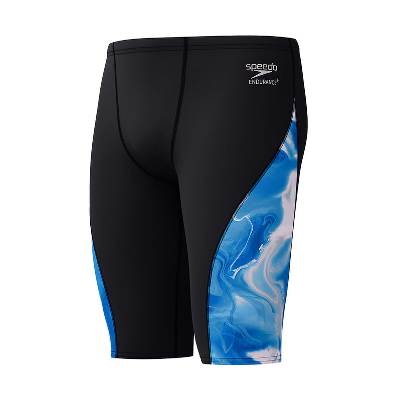 Printed Side Spliced Jammer, Ocean Wash- Black, hi-res image number 7