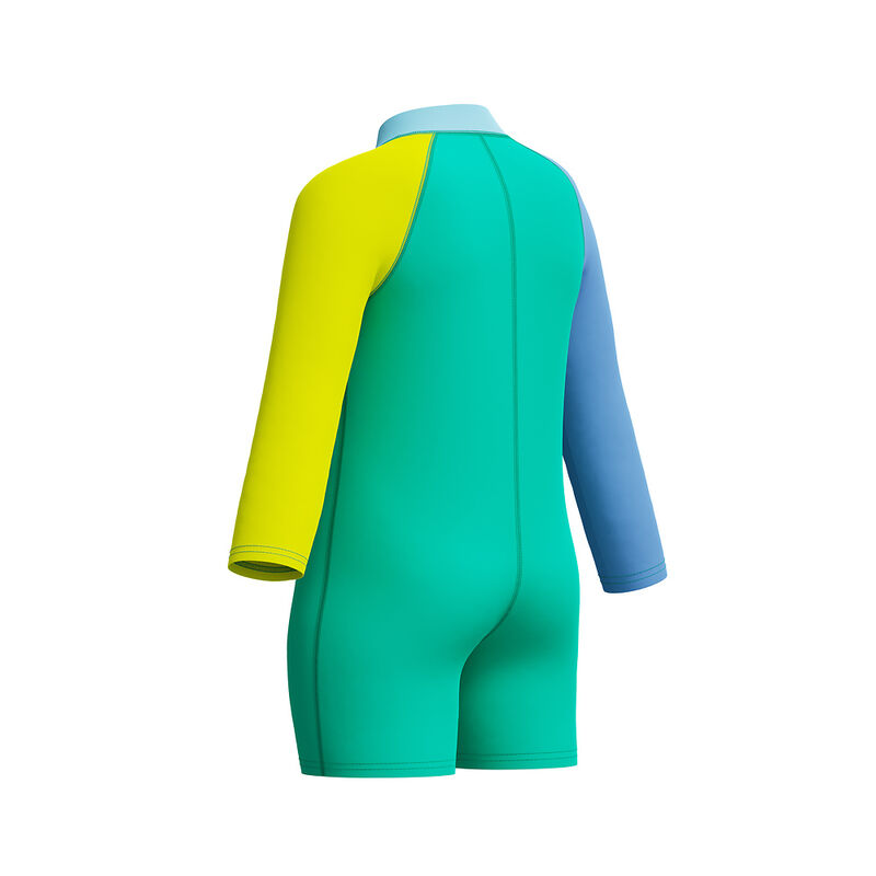 Toddler Long Sleeve Zip Sunsuit, Marine Teal, hi-res image number 6