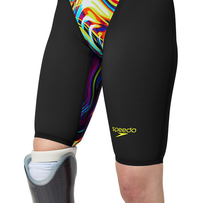 Womens Fastskin LZR Pure Valor 2.0 Closedback Kneeskin, Black/Molten Blur, hi-res image number 7