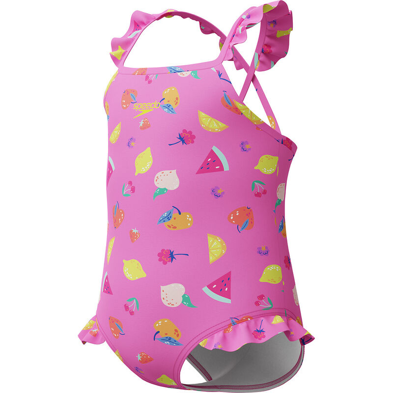 Toddler Girls LTS Printed Frill Thinstrap One Piece