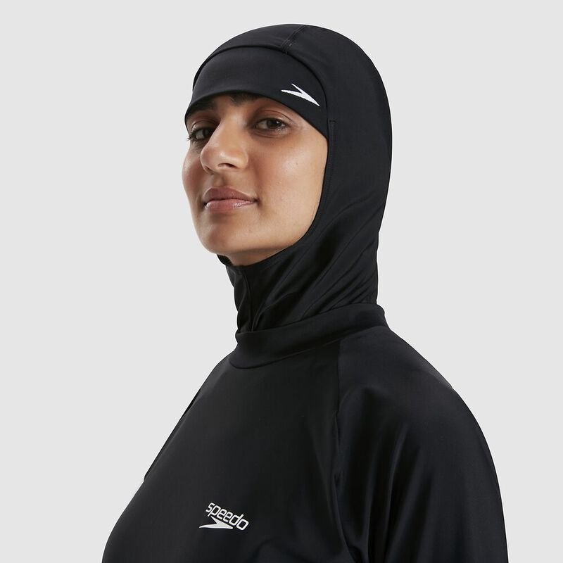Womens Swim Hood, Black, hi-res image number 4