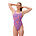 Printed Web Back One Piece, Coral Cluster- Indigo Glow, swatch