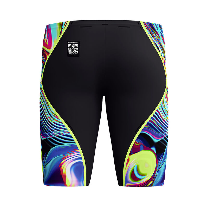 Mens Fastskin LZR Pure Intent 2.0 Jammer, Black/Molten Blur/Hyper Yellow, hi-res image number 7