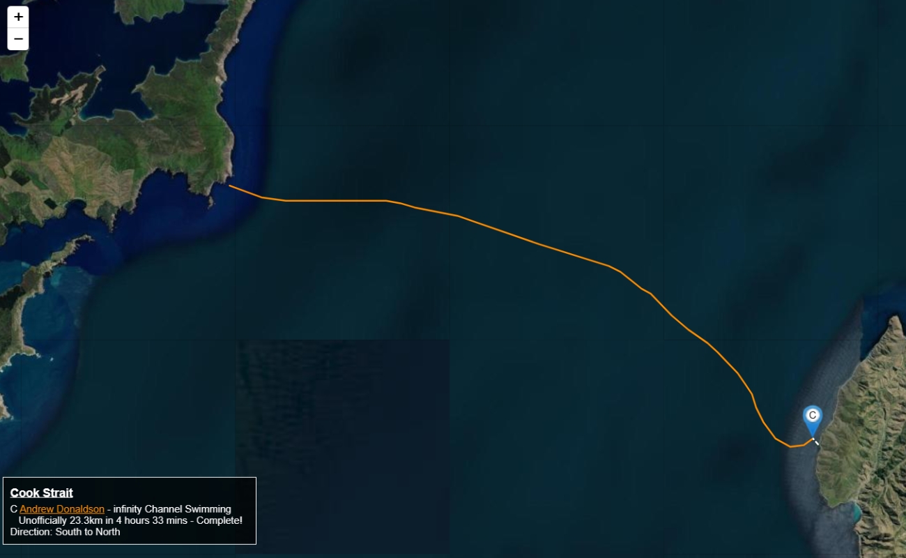 Andy Donaldson Cook Strait Route