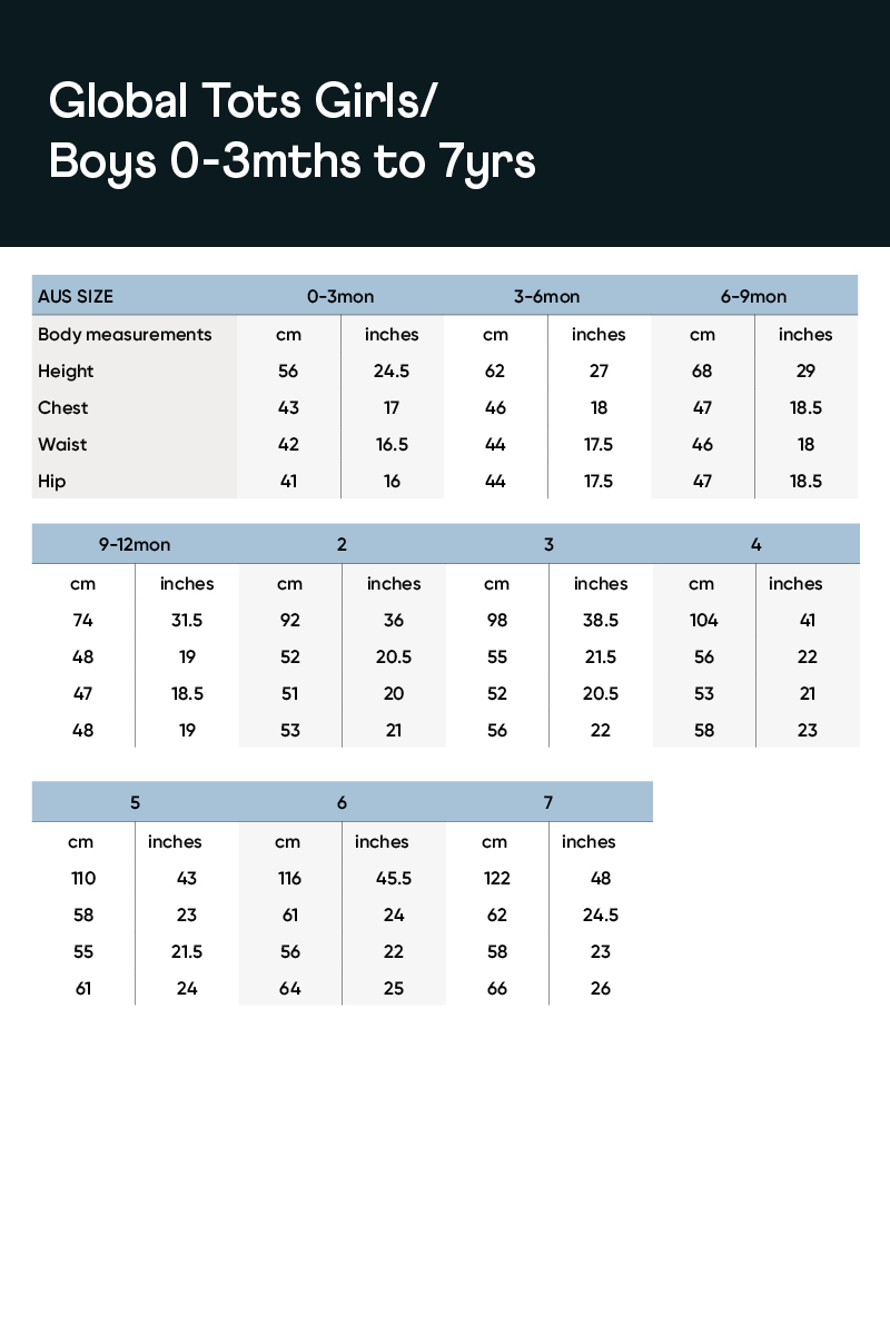 Toddler's Size Guide